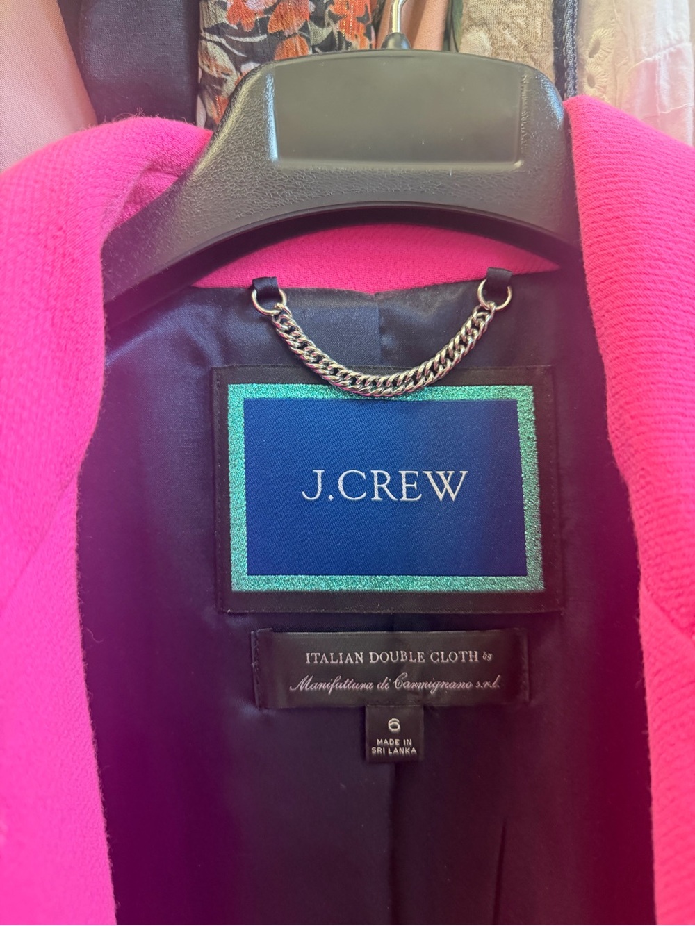 J. Crew Hot Pink Wool-Blend Single-Breasted Coat - Picture 2 of 5